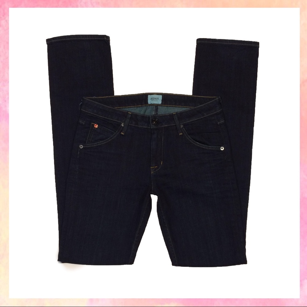 NWOT Hudson Dark Wash Straight Leg Jeans Long